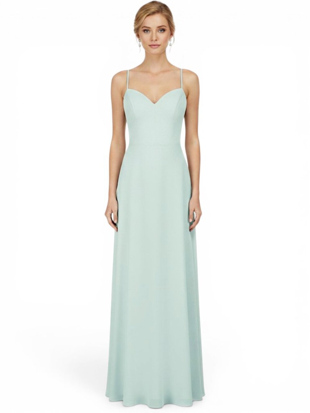 Morilee Mori Lee Aqua Lace Beaded Back Chiffon Gown Dress Bridesmaid NWT New 4